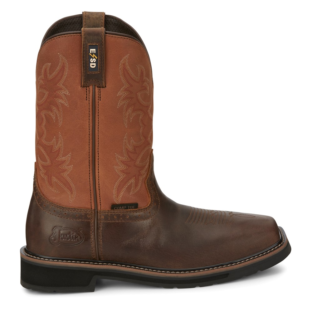 Justin Original Workboots Actuator 11 Inch Static Dissipative Composite Toe Work