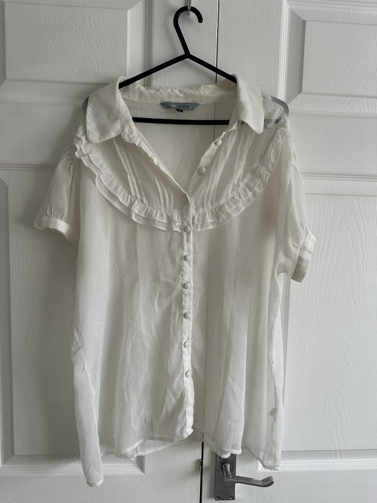 Red Herring Cream Blouse UK Size 18 Women's Casual Top