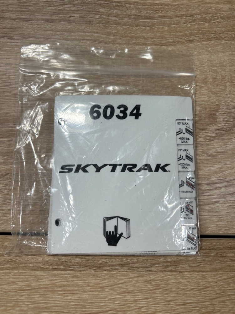 Skytrack JLG 6034 In cab Load Chart