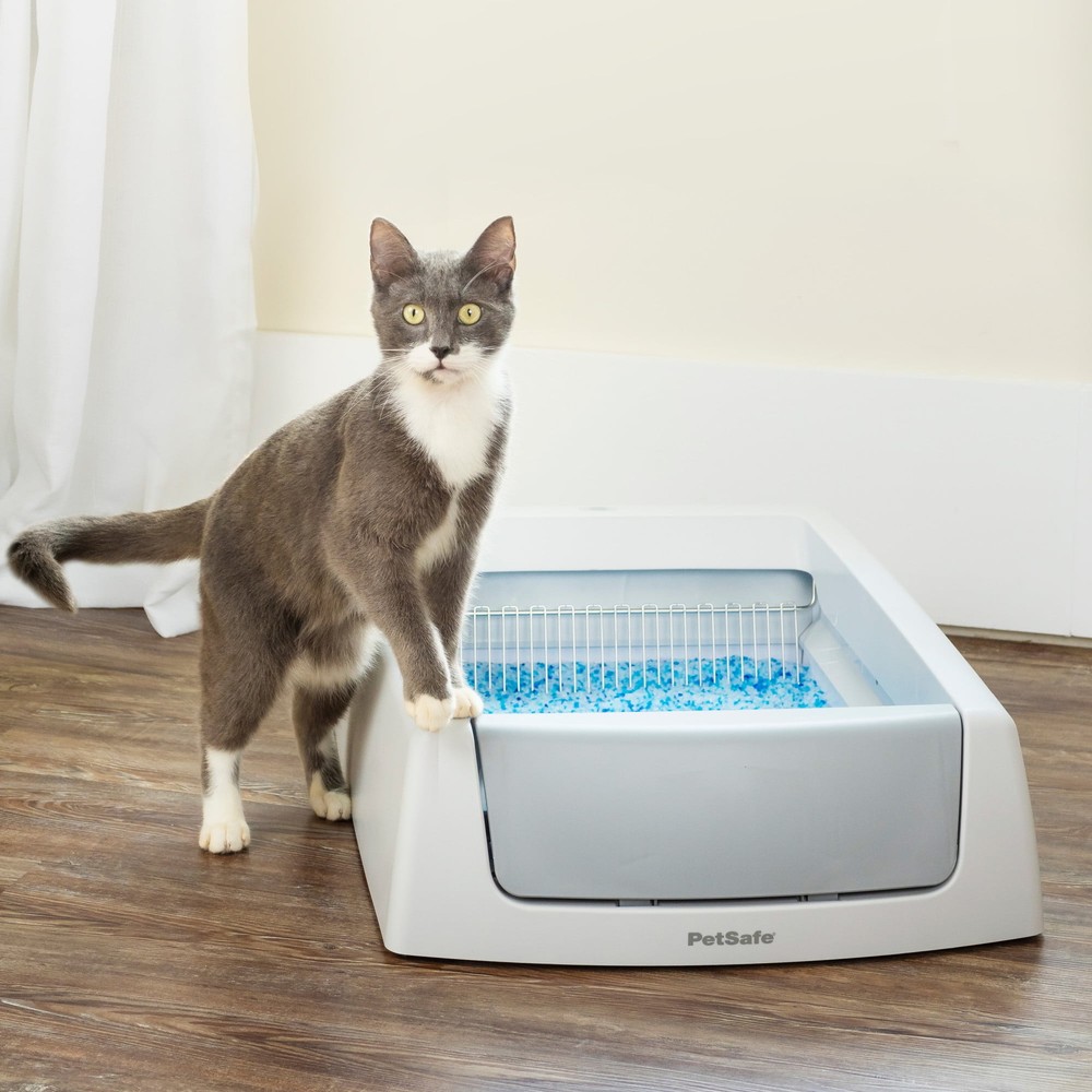 PetSafe ScoopFree Crystal Classic Self-Cleaning Cat Litter Box, Unbeatable Odor