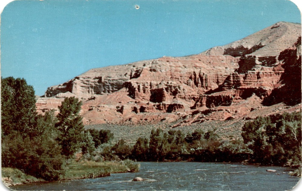 Red Rocks, Wind River, Hwy. 287, Dubois, Wyoming, Sanborn Souvenir Postcard