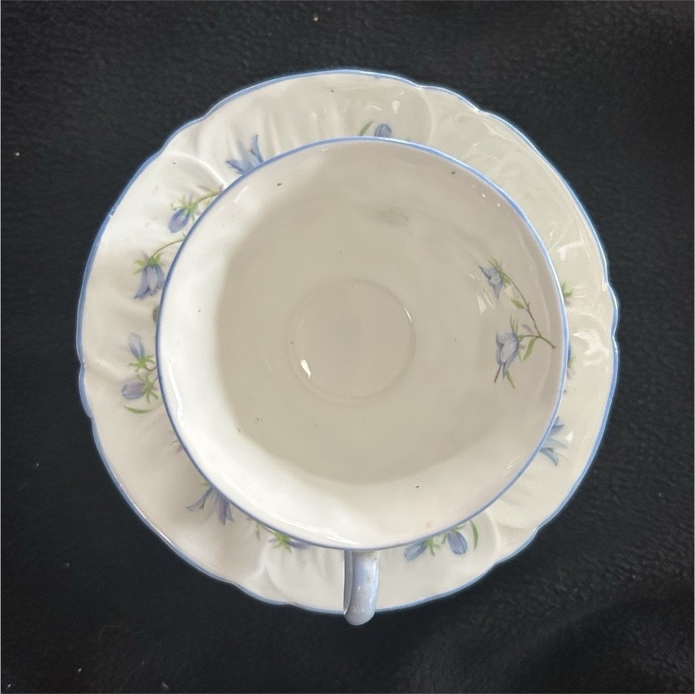 Shelley Bone China England Harebell Cup & Saucer Set Decorated Two-Piece