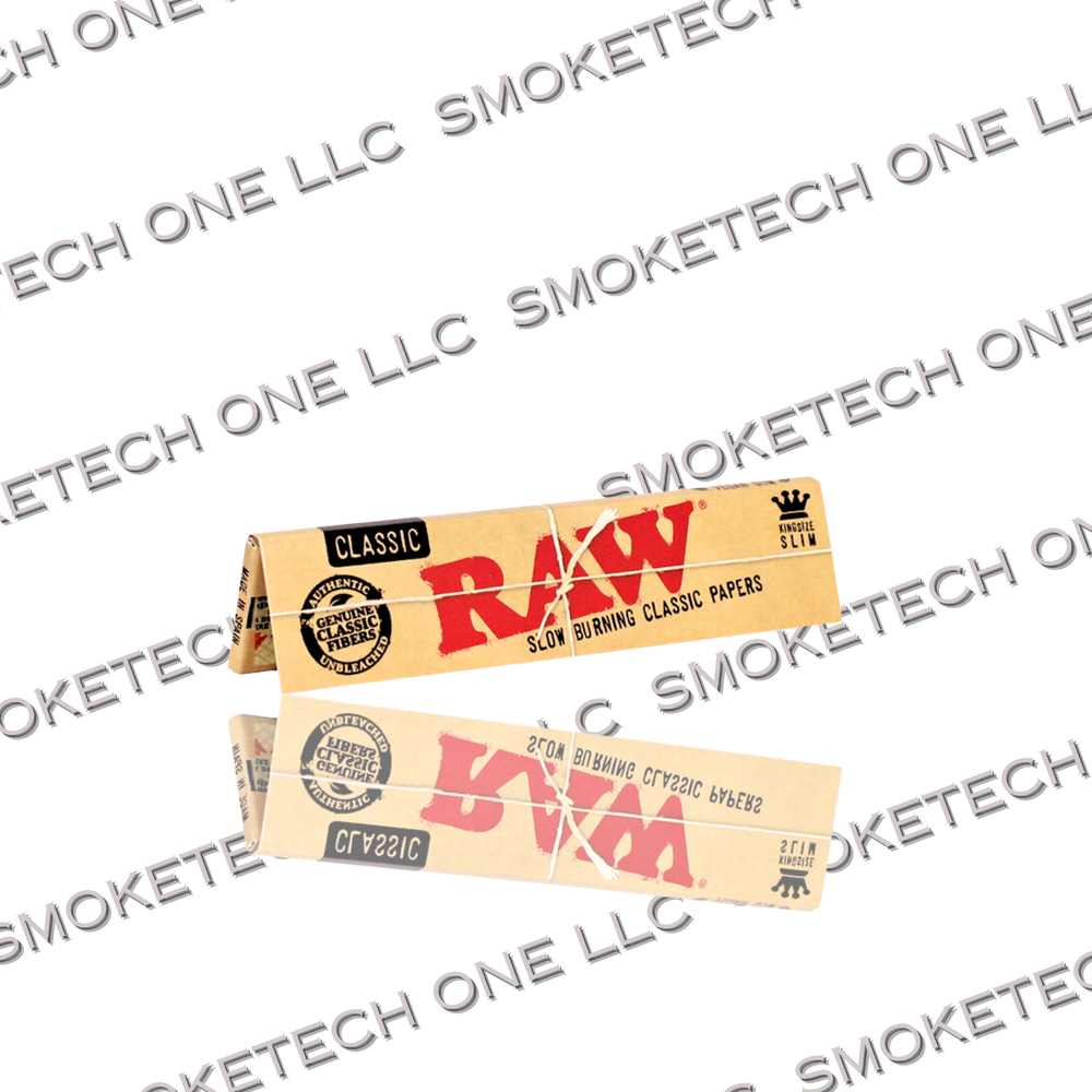 RAW Classic King Size Slim Rolling Papers for Smooth Rolling Experience