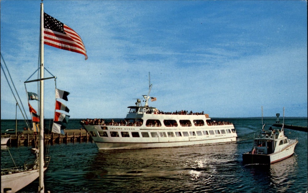 Massachusetts Cape Cod Island Queen at Falmouth Harbor ~ postcard sku605