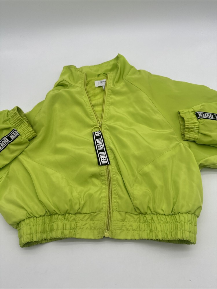New Look Supreme Jacket Women Large Broke Yellow Queen Full Zip..#22649