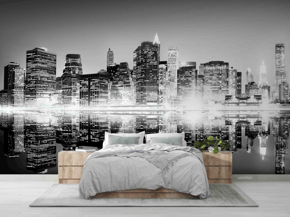 3D City Night View Wall Murals Wallpaper Murals Wall Sticker 18