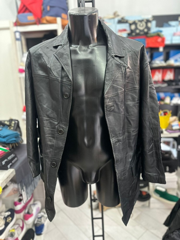 Genuine Leather Taitte Jacket for Men Size 46 Black LLV658