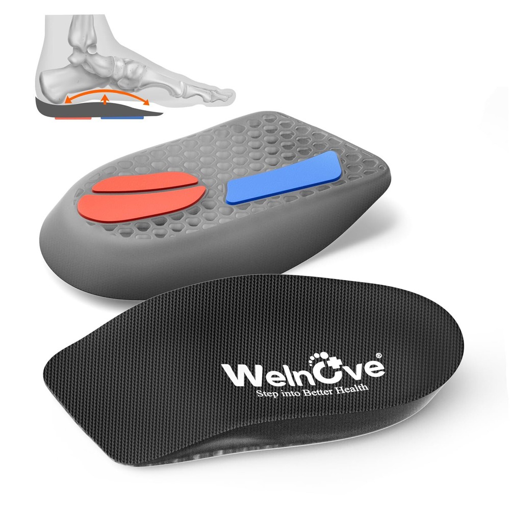 Heel Cup Plantar Fasciitis Inserts - Shock-Absorbing Soft Gel Heel Cushion Cu...