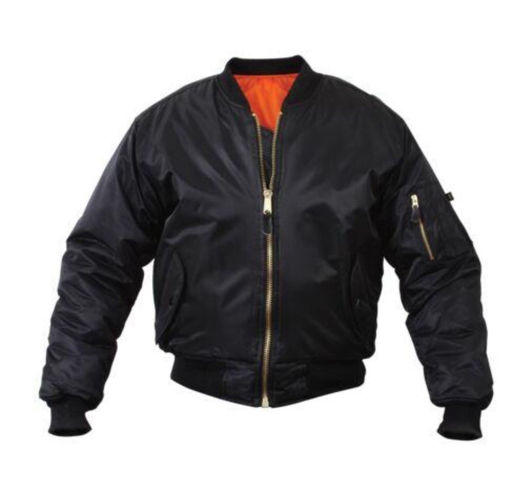 MA-1 Flight Jacket Size M  Military Bomber Reversible Orange MA1 Army Air Force