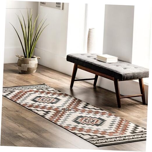 2x8 SpinClean Machine Washable Leighton Beige Rectangular Rug