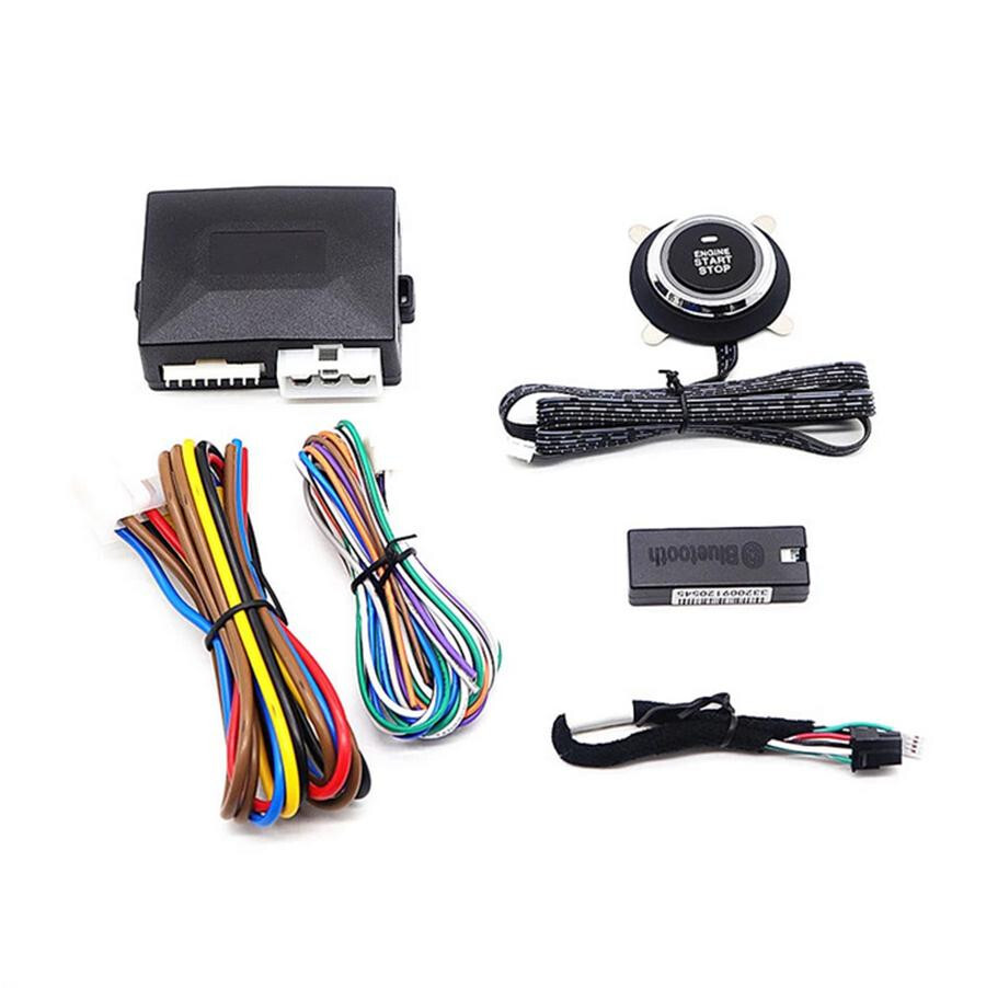 Keyless Entry Push Start Stop Car Alarm System with Anti-Theft Remote