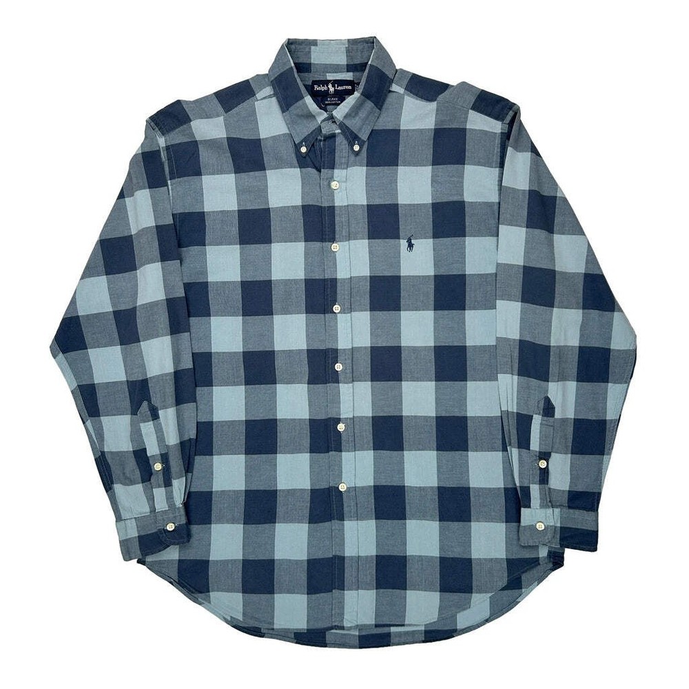 Blake Ralph Lauren Checked Shirt - Large Blue Cotton