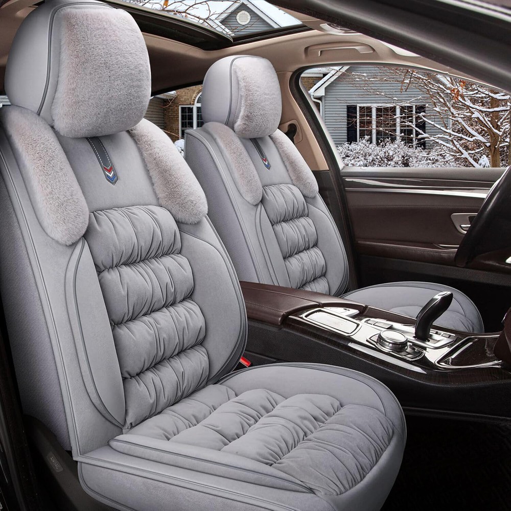 Car Front Seat Covers Soft Fuzzy Seat Cushion For Jeep Grand Cherokee 2004-2010