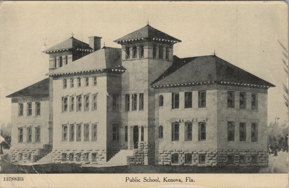 Kenova FL Florida Public School exterior 1908 ZIM postcard N22