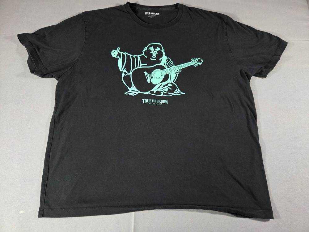 True Religion T Shirt Mens 3XL Graphic Tee Relaxed Fit Short Sleeve Logo