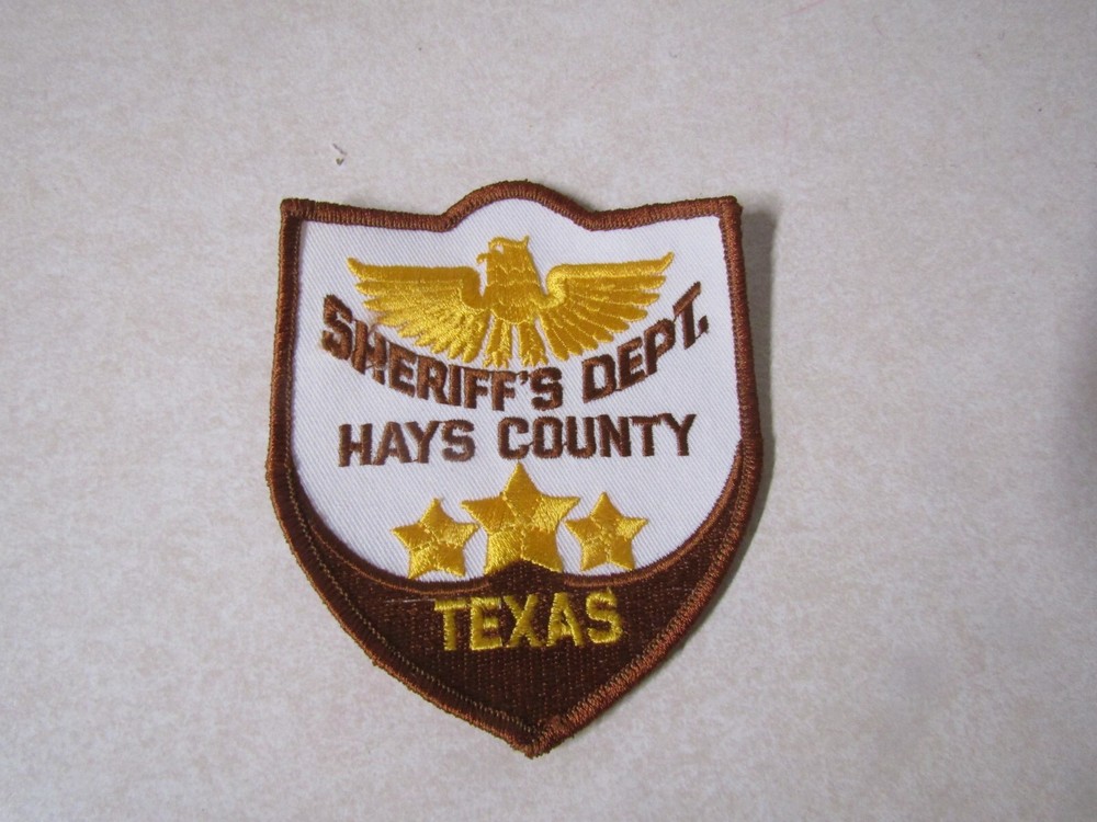 PATCH LAW ENFORCEMENT OLDER SHERIFF DEPARTMENT TEXAS COUNTY OF HAYS YELLOW STAR