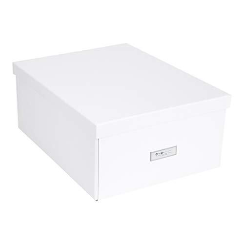 Bigso Katrin Collapsible Storage Box | Photo Storage Box with Labelframe for