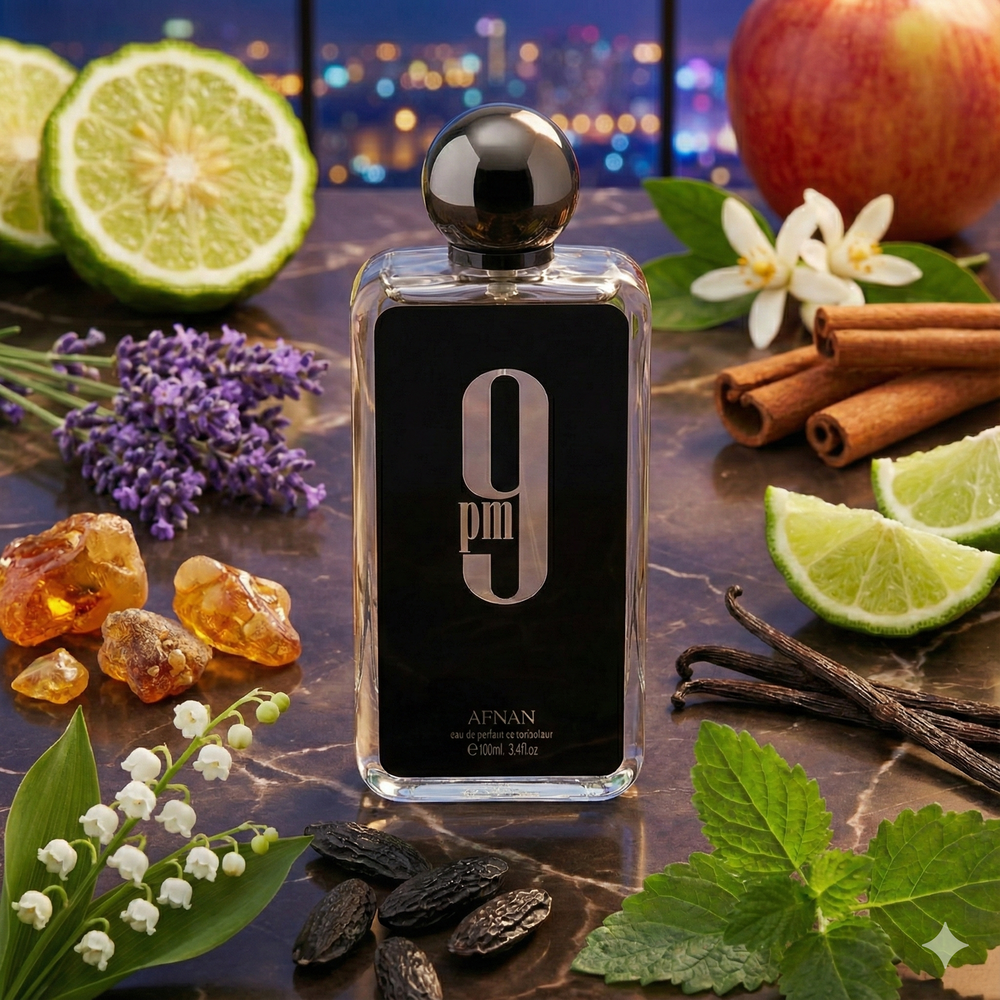 9 Pm by Afnan 3.4 OZ / 100 ML Eau De Parfum Cologne for Men