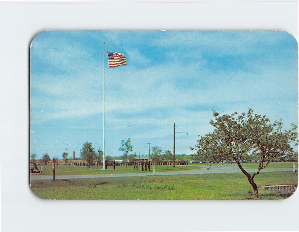 Postcard Retreat parade on the oval Sampson Air Force Base Geneva New York USA