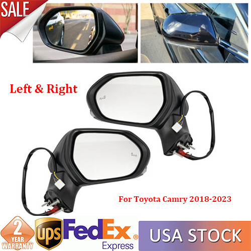 2018-2023 Toyota Camry Power-Heated Turn Signal Side Mirrors Left Right Pair