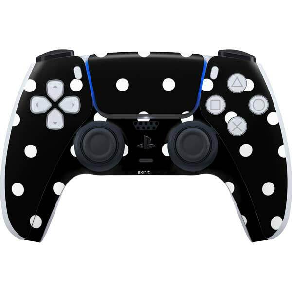 Polka Dots PS5 Controller Skin - Black and White Polka Dots
