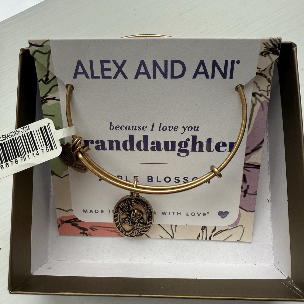 Alex And Ani Granddaughter Gold Tone Adjustable Bracelet