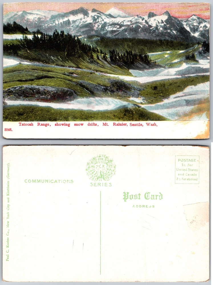 Tatoosh Range Mt Rainier Seattle WA Postcard