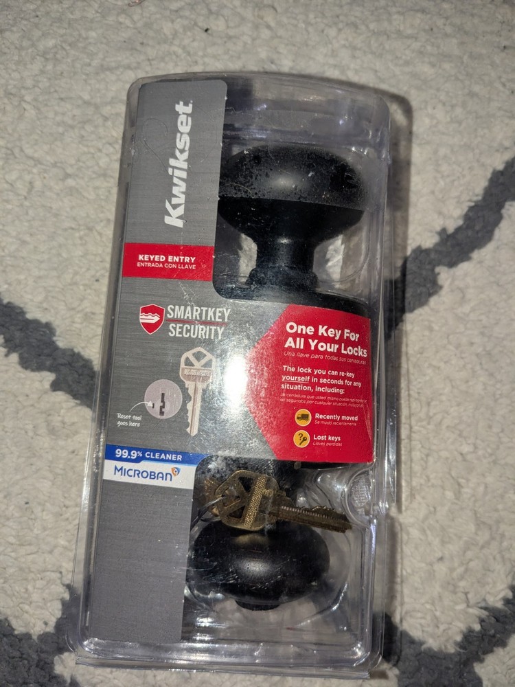 Kwikset KEYED ENTRY Door Venetian Bronze Doorknob ~400CV 11P SMT CP K6 V2~