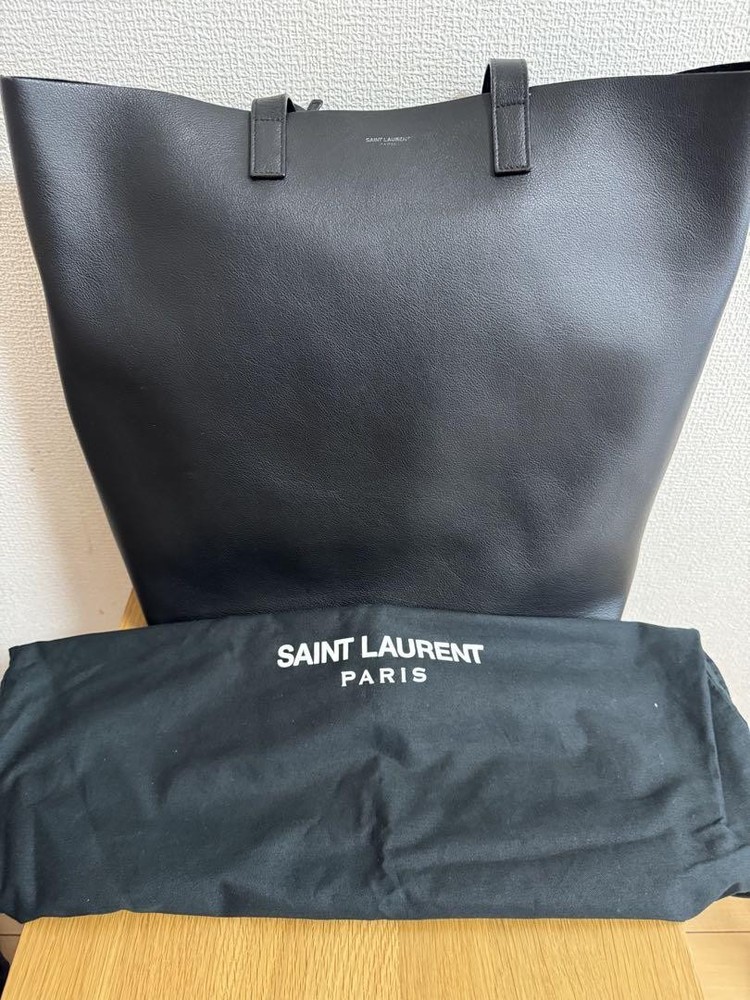 Yves Saint Laurent YSL Black Leather City Tote Bag Authentic F0606512