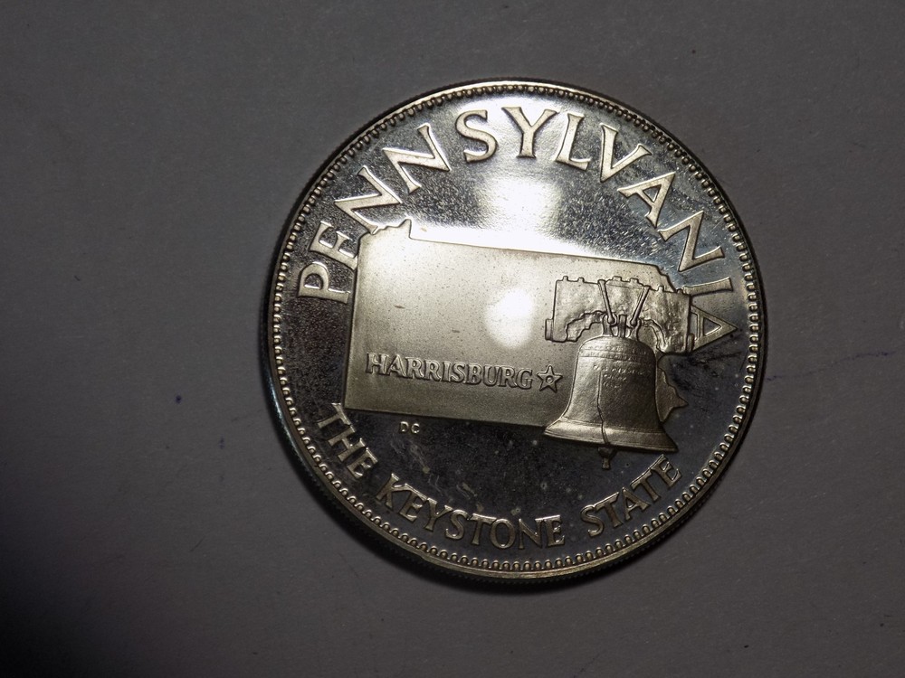 Silver! - PENNSYLVANIA / THE KEYSTONE STATE - 2ND STATE - Franklin Mint - .925