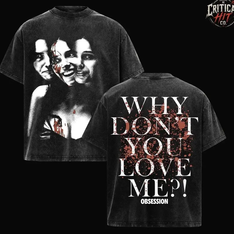 Vintage Obsession 2026 Horror Movie Oversized T-Shirt Retro Slasher Graphic Tee