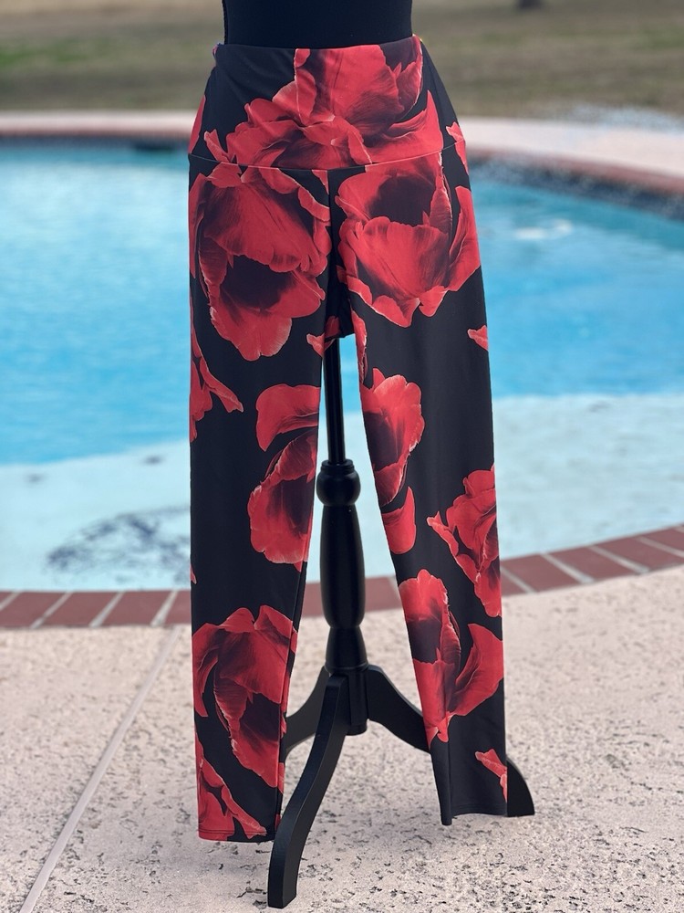 Onzie Womens Black Floral High-Rise Leggings Size L