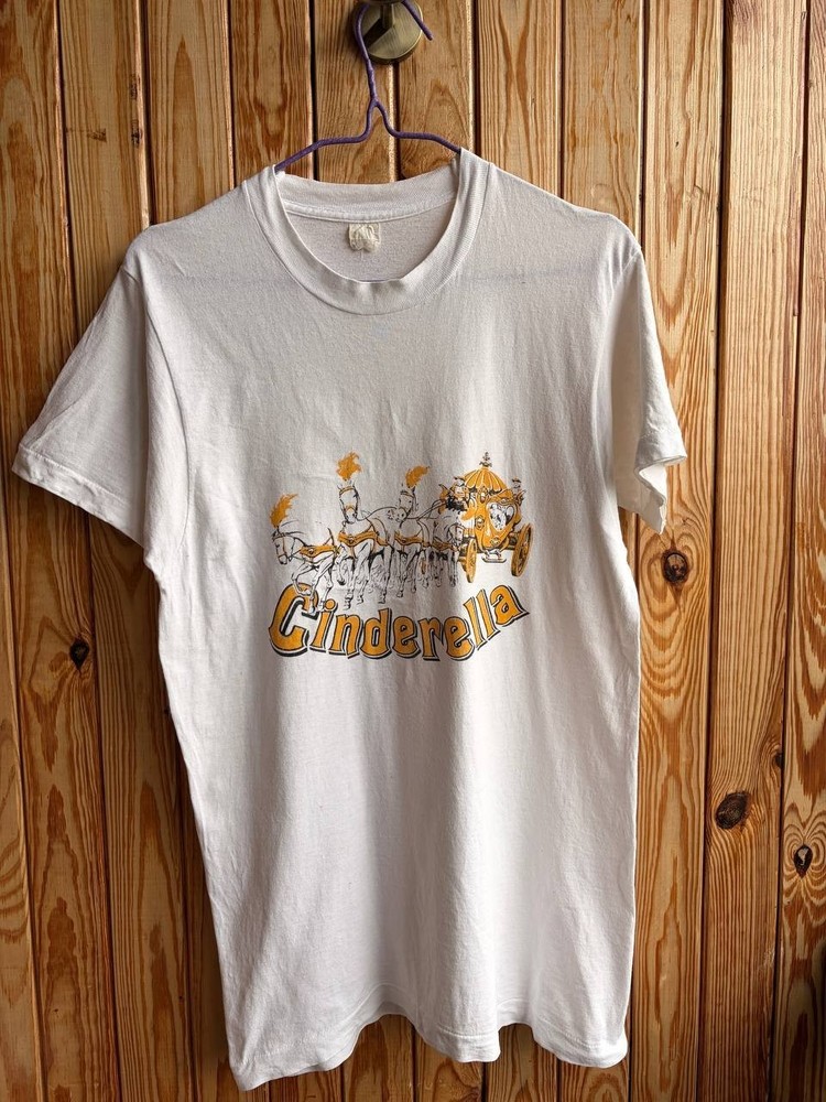 Vintage 80s Cinderella Band T Shirt Screen Stars Single Stitch White Size M
