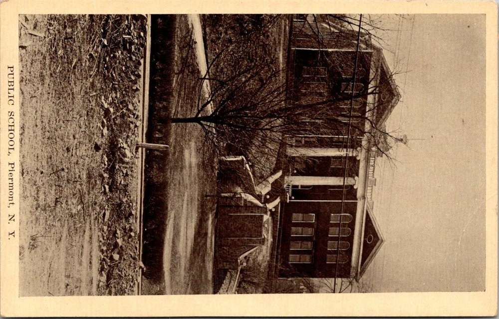 Piermont NY Public School Postcard Early 1900s New York Vintage Architecture