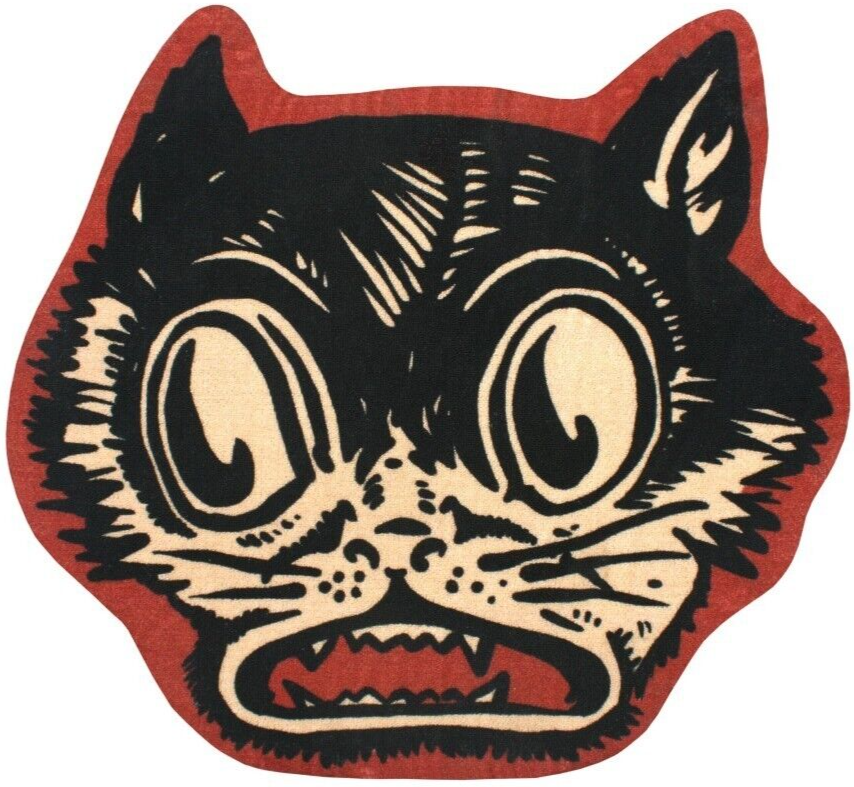 NEW Creepy Co. Beistle FUNKY CAT Accent RUG 36x33