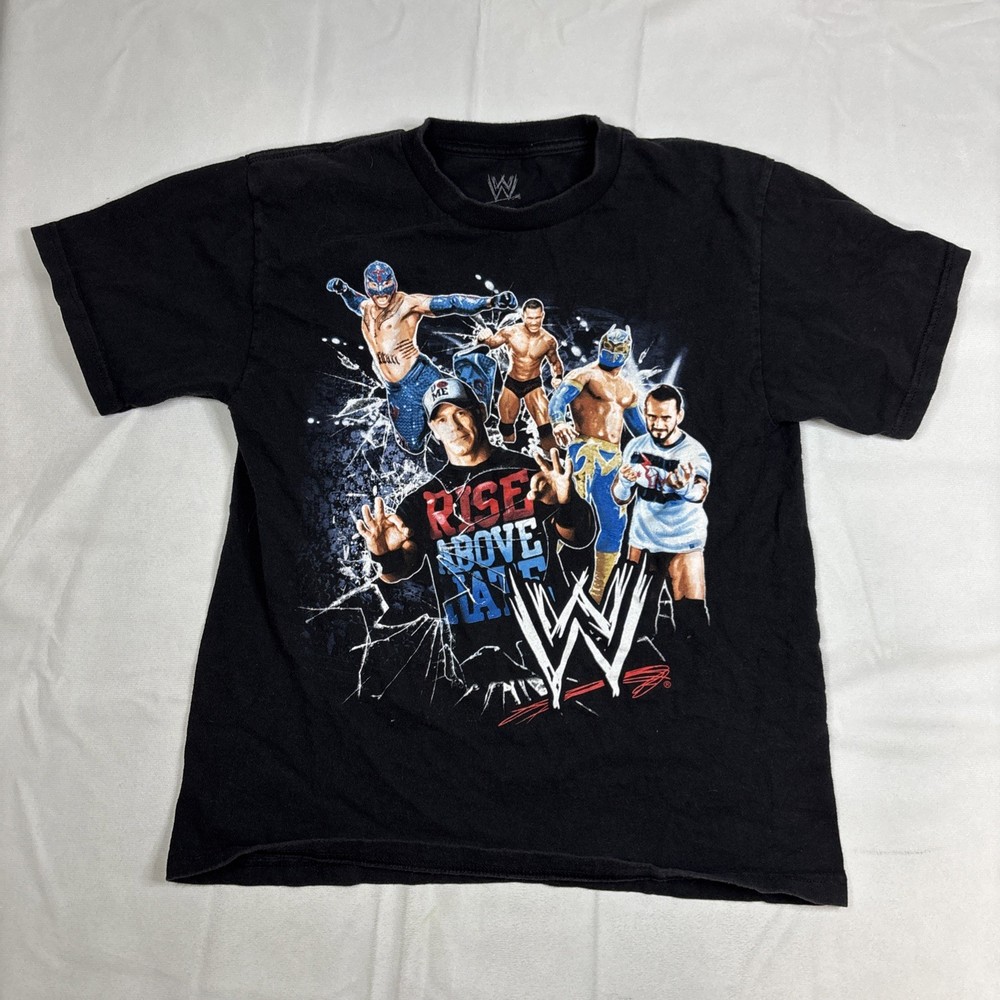 2012 WWE RAW Wrestling John Cena CM Punk Orton Vintage Shirt Youth Large