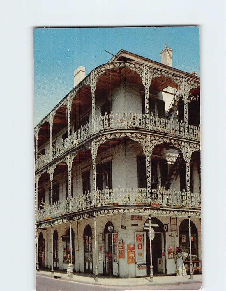 Postcard Iron Lace Balconies 700 Royal Street New Orleans Louisiana USA
