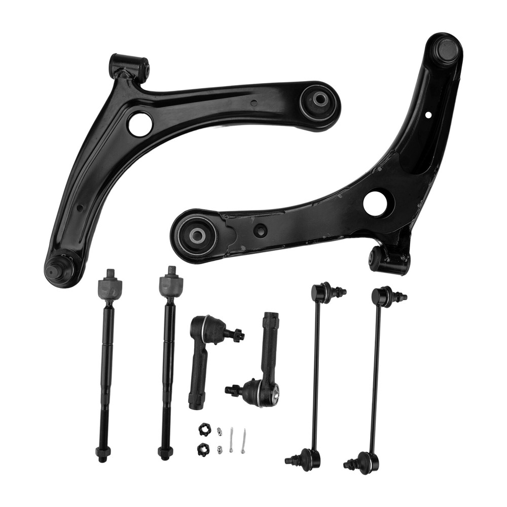 2007-2017 Jeep Compass Patriot Front Suspension Control Arm Tie Rod Sway Bar Kit
