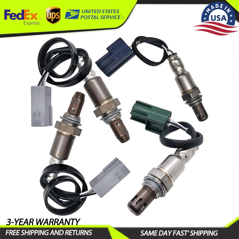 4PCS Oxygen 02 Sensor Up+Down For 2008-2010 Nissan Frontier 4.0L 2344313 2344297