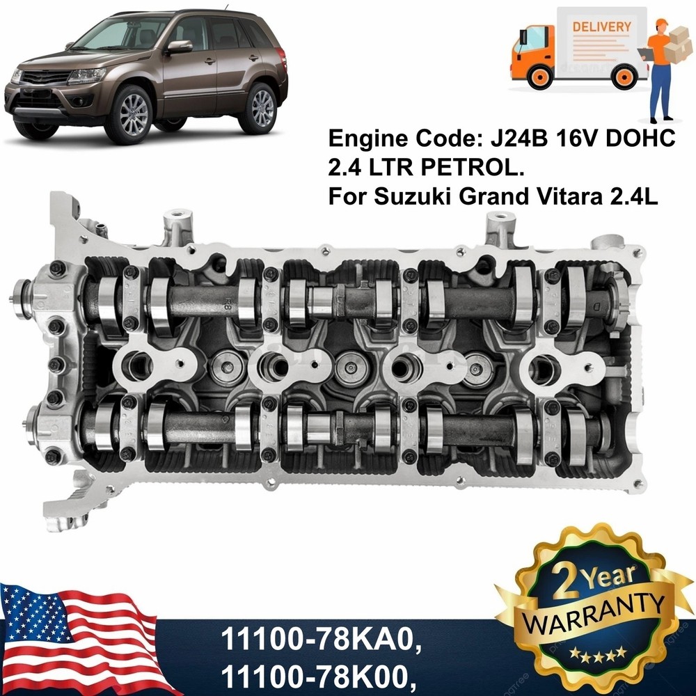 Complete Cylinder Head 11100-78KA0 J24B for Suzuki Grand Vitara 2.4L 16V DOHC