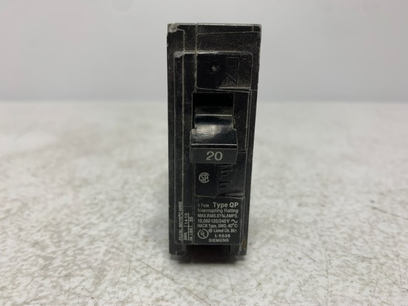 Siemens Q120 Circuit Breaker 20A 120/240V 1-Pole