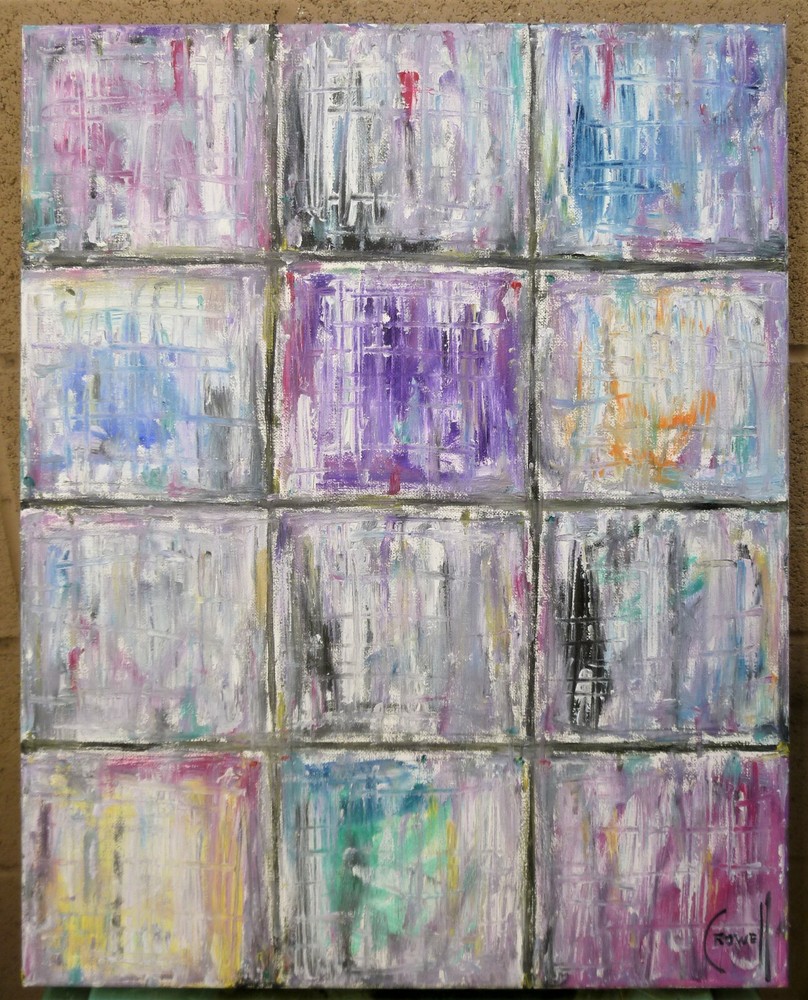 THE BIG SKY  16x20 canvas NEW oil painting abstract WOW original signed Crowell
