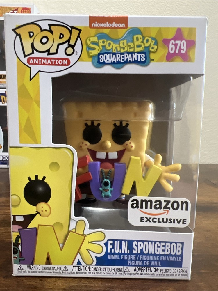 Funko Pop SpongeBob SquarePants #679 F.U.N SpongeBob Amazon Exclusive Used