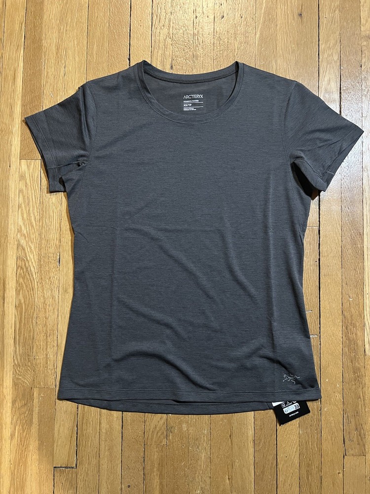 New Arcteryx Women's Taema Crew Short Sleeve in Black Heather Size XS NWT
