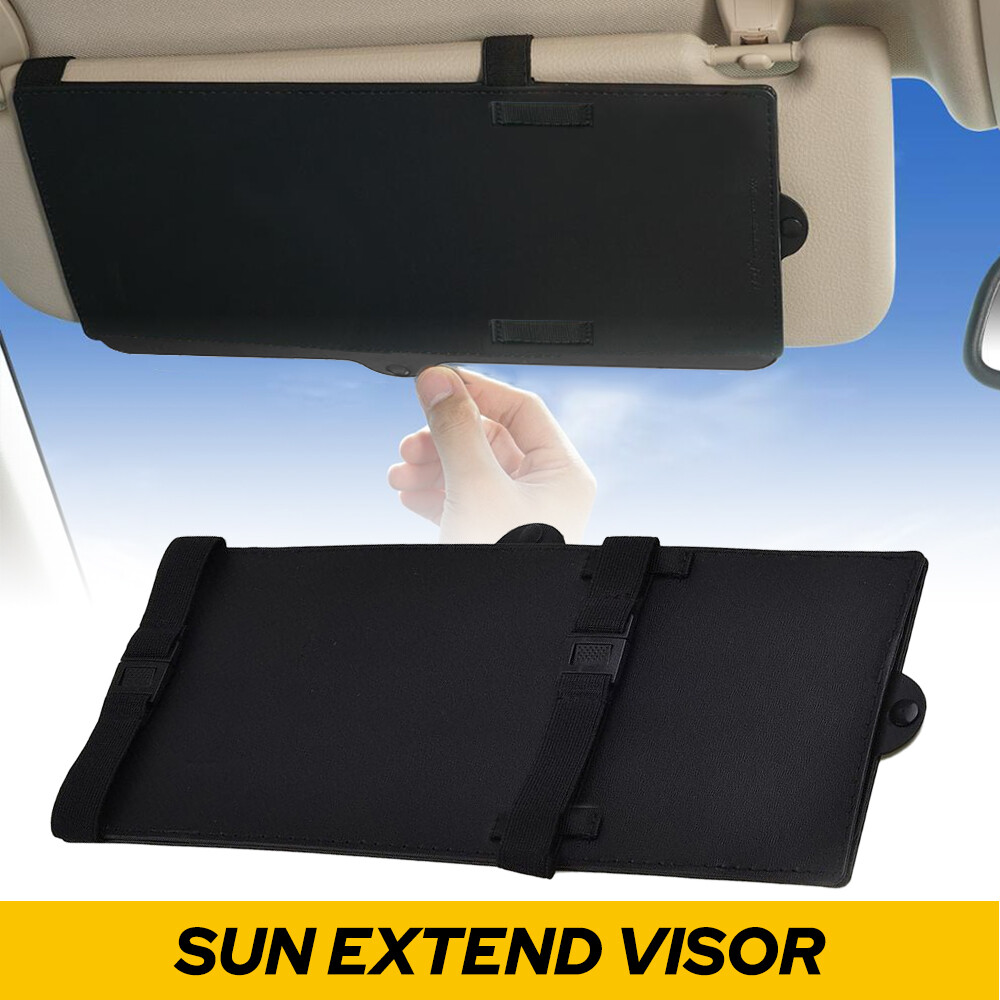 Universal PU Car Sun Shade Extendable Visor for Anti-Glare Driving Protection
