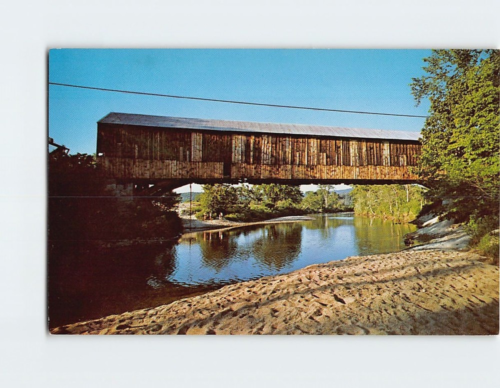 Postcard The Smith Bridge Between Plymouth and West Plymouth New Hampshire USA