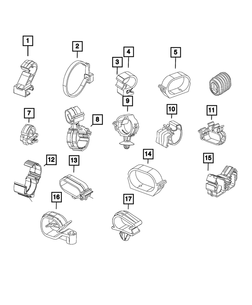Genuine Mopar Wiring Clip 68134905AA