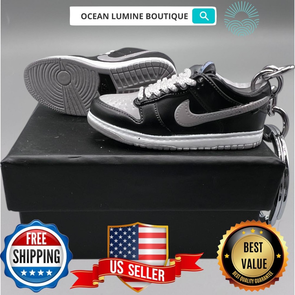 SB DUNK 3D Mini Sneaker Keychain, Jordan Sneaker Collectible, Box Options