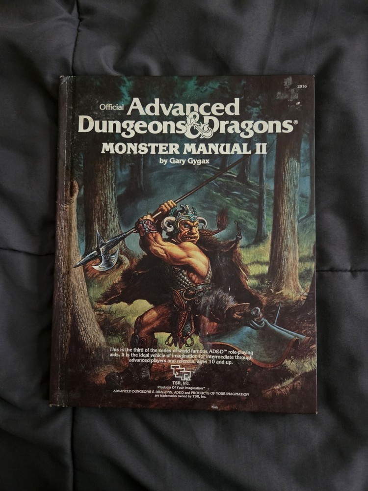 Advanced Dungeons & Dragons Monster Manual II- Gary Gygax- TSR- 1983- HB- RPG