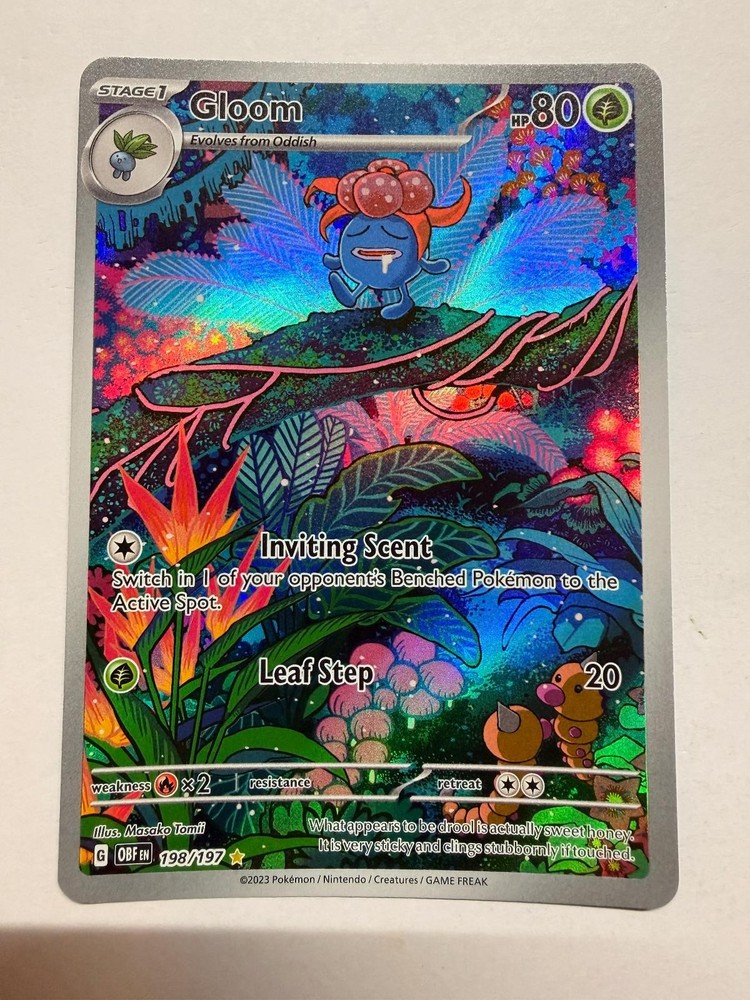 Gloom 198/197 Illustration Rare Obsidian Flames Pokemon Holo Near Mint